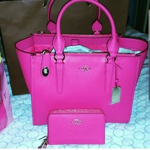 Authentic Coach Hot Pink Satchel